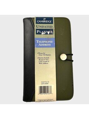 Cambridge Undated Telephone/Address Planner Vintage NOS Old School Memory